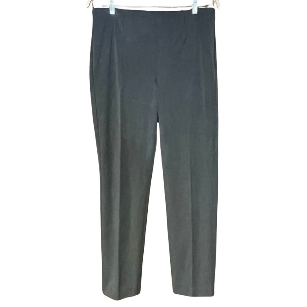 Talbots gray pant trouser professional business casual side zipper stretch Sz 10